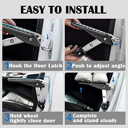 Universal Car Door Step for Car Roof Access, Portable Latch Step - Image 2