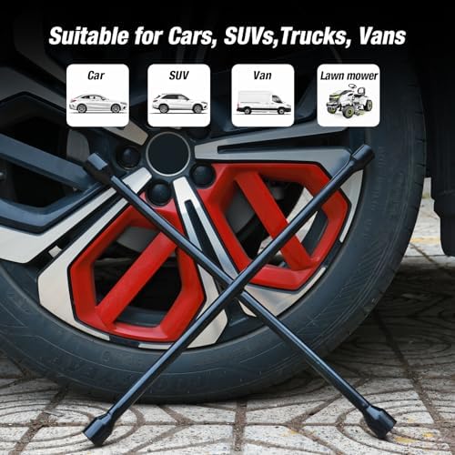 BIG RED Professional 20" Universal Heavy Duty 4-Way Cross Lug Wrench - Image 4