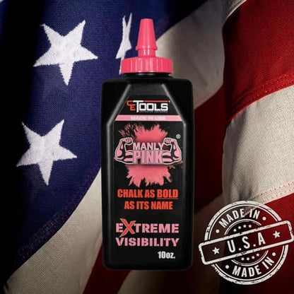 CE TOOLS Manly Pink® Marking Chalk, Color PINK, EXTREME VISIBILITY, MADE IN USA - Image 3