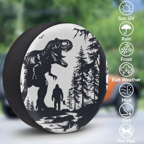 Rv Spare Tire Cover Wheel Bigfoot Dinosaur Mountain Tire Covers Wheel - Image 3