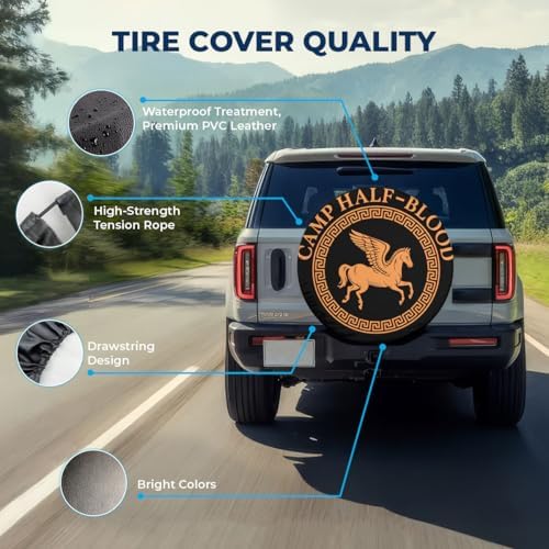 GENANY Mythical Winged Art Thick PVC Leather Spare Tire Cover Size 16 - Image 4