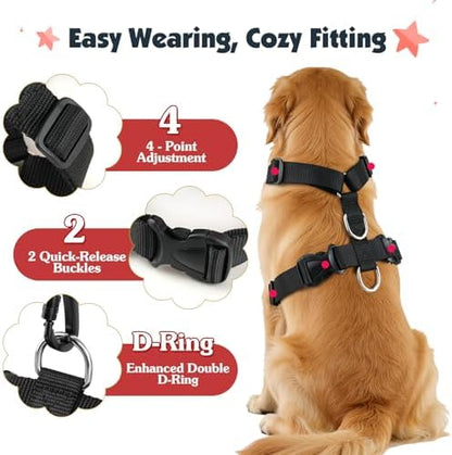Pawaboo Dog Seat Belt Harness for Car, Seatbelt Harness - Image 5