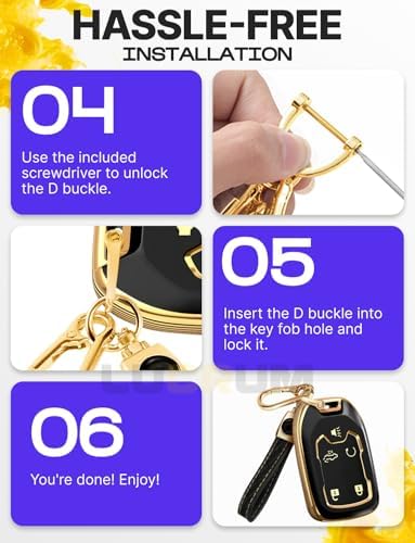 Lucrum Compatible with Chevy, Buick Key Fob Cover & Keychain - Image 7