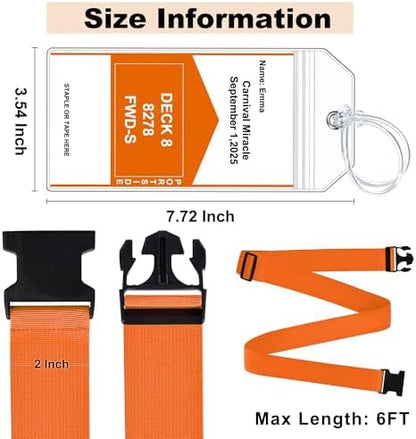 Gostwo 8 Pack Luggage Straps and Cruise Tags Set - Image 2