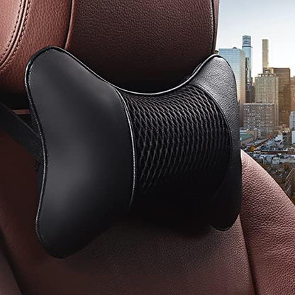 2 Packs Car Neck Pillows Dual-Side PU Leather Car Headrest - Image 6