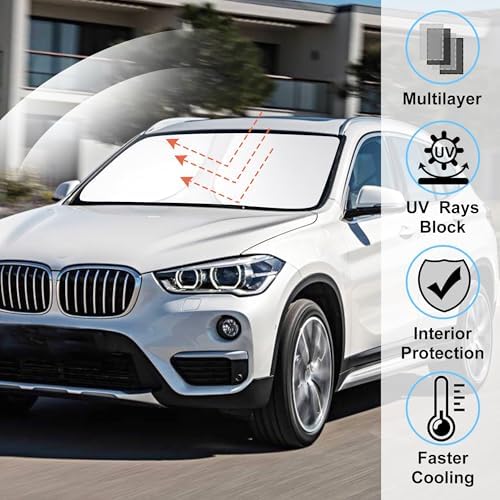 Windshield Sun Shade for 2016-2022 BMW X1 F48 Accessories - Image 2