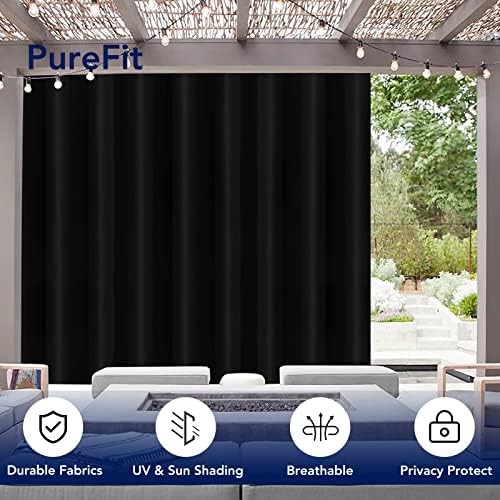 PureFit Outdoor Curtains for Patio Waterproof Weatherproof Outside Curtains - Image 3