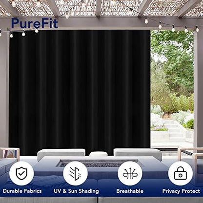 PureFit Outdoor Curtains for Patio Waterproof Weatherproof Outside Curtains - Image 3