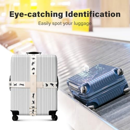 Ekax Luggage Straps for Suitcases, Adjustable Luggage Elastic Belt, Travel - Image 2