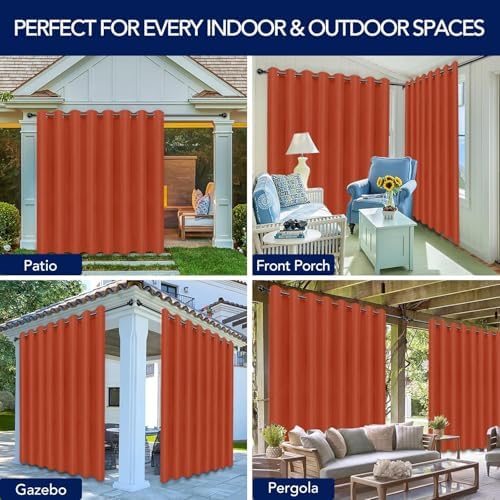 PureFit Outdoor Curtains for Patio Waterproof Weatherproof Outside Curtains - Image 5