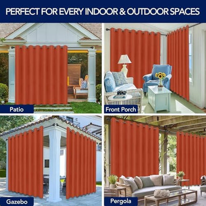 PureFit Outdoor Curtains for Patio Waterproof Weatherproof Outside Curtains - Image 5