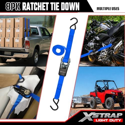 XSTRAP STANDARD 8-PK Ratchet Tie Down Straps - Image 2