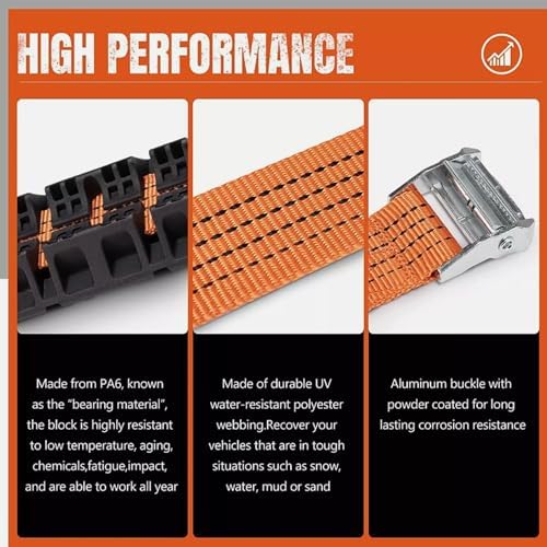 Tire Traction Straps for Trucks and SUVs – Emergency Snow Mud Skid Straps - Image 4