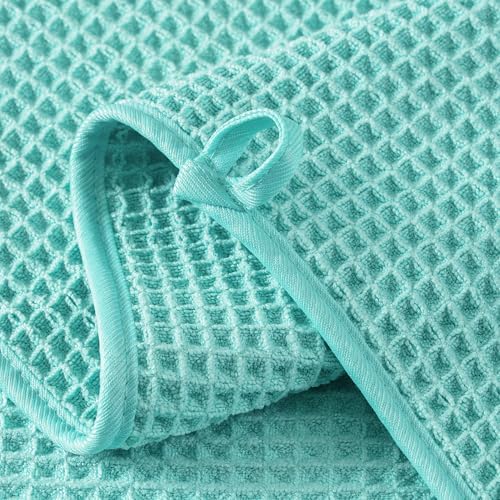 Microfiber Waffle Face Towels, 2 Pieces, Fast Drying, Lint Free 430 GSM - Image 3