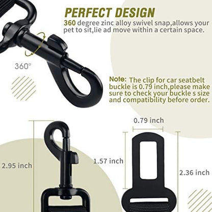 COOYOO Dog Seat Belt, 3 Piece Set Retractable Dog Car Adjustable Seatbelts - Image 6