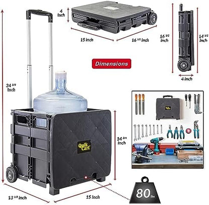 dbest Products Quik Cart Sport Collapsible Rolling Crate on Wheels - Image 4