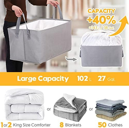 Hinwo 102L XXL Canvas Storage Bin - Image 4
