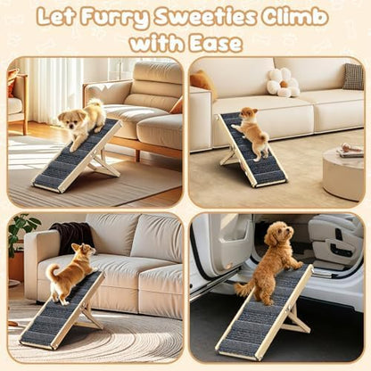 Pawaboo Dog Stair for Small Dogs, Foldable Pet Steps and Ramp 9.8"-20.5" H - Image 7