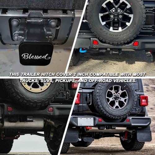 Blessed Tow Hitch Covers Heavy Duty Rubber Trailer Hitch Cover 2" Receiver Plug - Image 5
