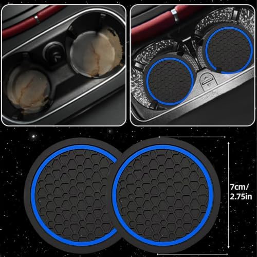 NBTEPEM 6 Pcs Blue Steering Wheel Cover Set, Sport Microfiber Leather Steering - Image 7