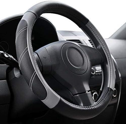Elantrip Leather Large Steering Wheel Cover 15 1/2 to 16 inch Soft Grip - Image 2