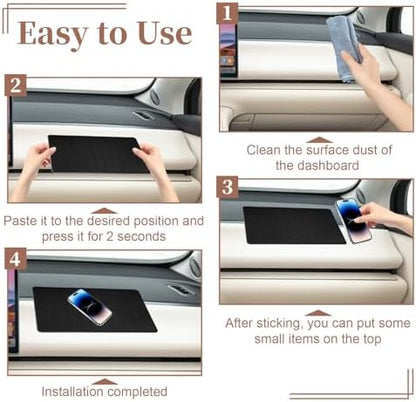 ecocstm Dash Mat for Car, 10.8" x 6.4" Anti Slip Dashboards Mat - Image 6