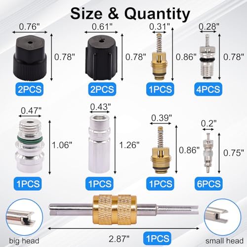 TWTADE 19PCS Air Conditioning Valve Core Kit - Image 2
