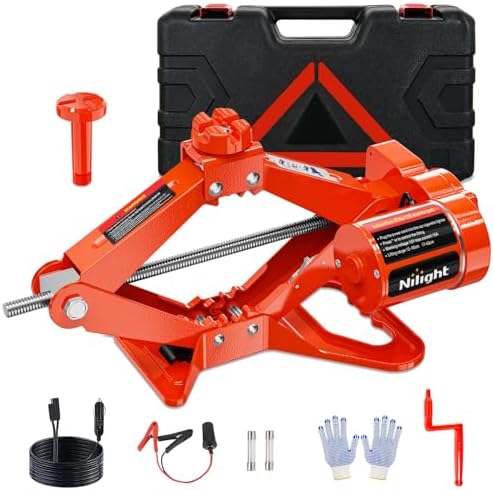 Nilight Electric Car Jack 3 Ton 12V Scissor Lift Jacks by Nilight