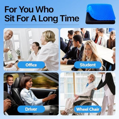 Gel Seat Cushion, Cooling Honeycomb Design - Image 5