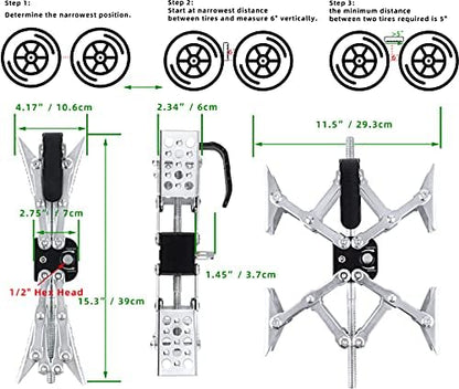 X-Shaped RV Stabilizer Wheel Chock Dual Axel RV Travel Trailer Camper Tire - Image 4
