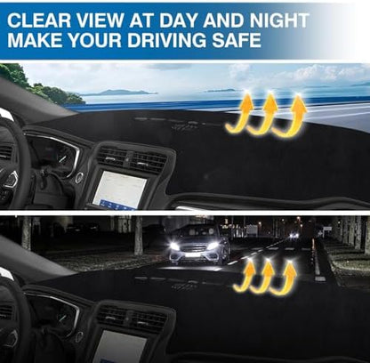 KUST Black Dash Cover for 2013-2020 Ford Fusion Non-Slip Dashboard Cover - Image 6