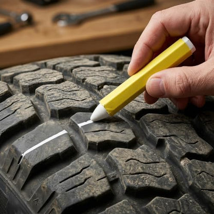 COLLBATH Tire Marker Crayon 12pcs Wax Paint Pen - Image 5