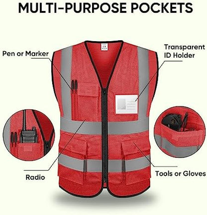 TICONN High Visibility Reflective Safety Vest - Image 4