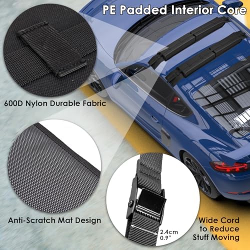 Soft Roof Rack Pads for Kayak Surfboard SUP Canoe, Universal Car Roof Rack - Image 3