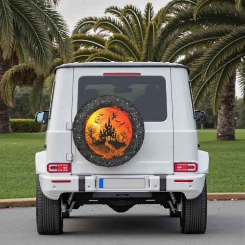 Halloween Spare Tire Cover Black Spider Web Wheel Cover, Weatherproof Universal - Image 7
