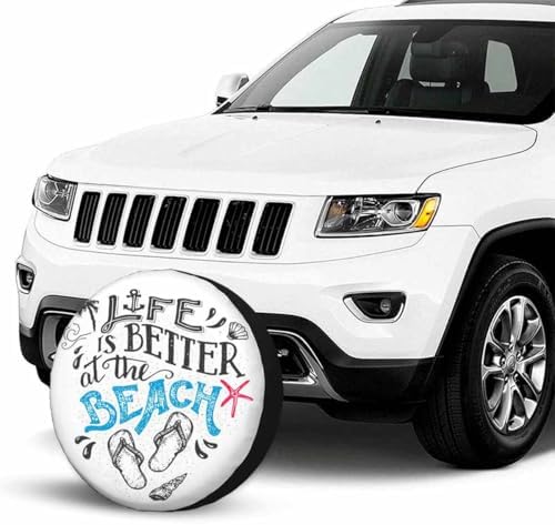 Life is Better at The Beach Spare Tire Cover Flip-Flops Footwear Wheel Covers - Image 4