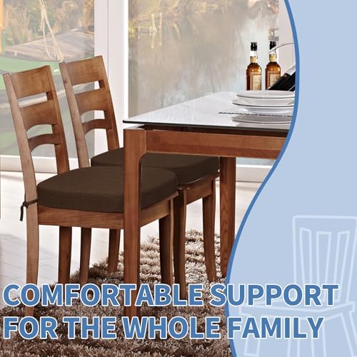 BUYUE Thickened 2.5" Dining Chair Cushions Set of 4, U-Shape High Density Foam - Image 4