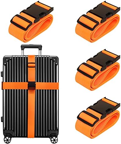 Chelmon Luggage Straps for Suitcases TSA Approved Travel Essentials 4 Pack by Chelmon