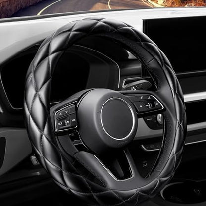 YHONGJT Soft Microfiber Leather Steering Wheel Cover, Universal 15 Inch by Unknown