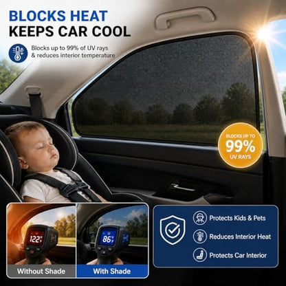 Car Window Shades for 2017-2022 Honda CRV Rear Side Window Mesh Sun Shade - Image 2