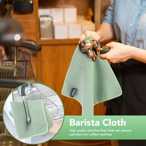 KinHwa Waffle Microfiber Dish Cloths Green Kitchen Towels, Cleaning Cloth - Image 5