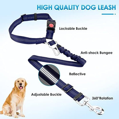 SlowTon Dog Seat Belt for Car, 2 Pack Dog Car Harness Seatbelt - Image 5