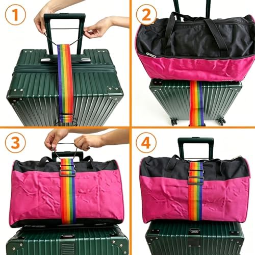 Luggage Straps for Suitcases, Luggage Connector Belt Strap 2 Red - Image 4