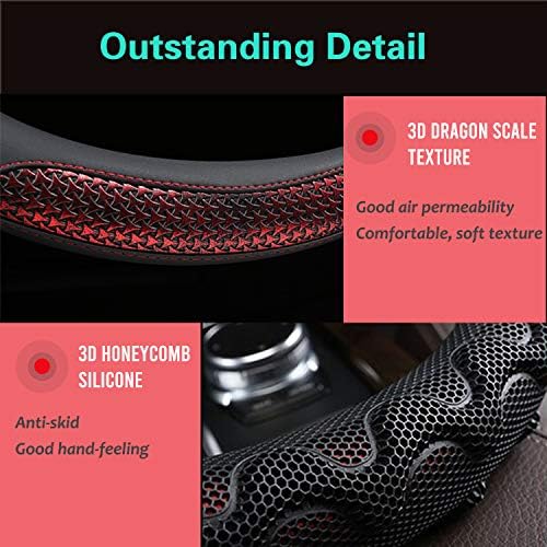 PINCTROT Small Size 14In Round Steering Wheel Cover Great Grip - Image 3