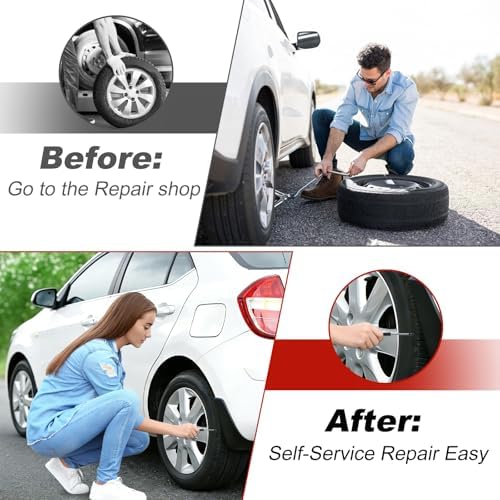 Rindion 30PCS Tire Repair Rubber Nail Kit, Self-Service Tire Repair Screws - Image 5