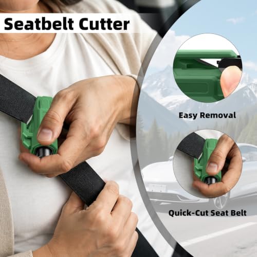 4PCS Car Window Breaker Seatbelt Cutter, Emergency Keychain Escape Tool - Image 4