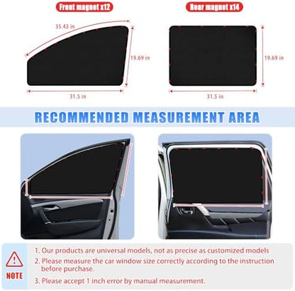 ZATOOTO Magnetic Car Window Shades 4PCS, Car Window Covers Ultimate Privacy - Image 5