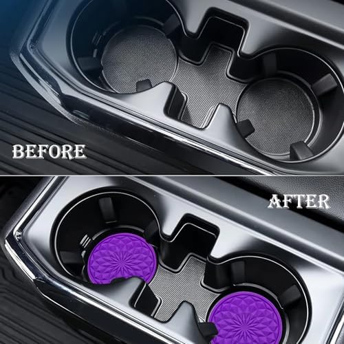 2 Pack Silicone Car Cup Holder Coaster – 2.75 Inch Non-Slip Drink Mat, - Image 7