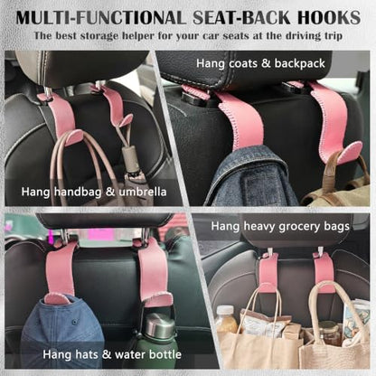 Car Seat Headrest Hook 55lb Heavy Duty Metal Hanger - Image 2