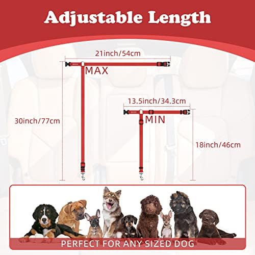 BWOGUE Dog Seat Belt for Car, Adjustable Headrest Restraint Safety Lead - Image 4
